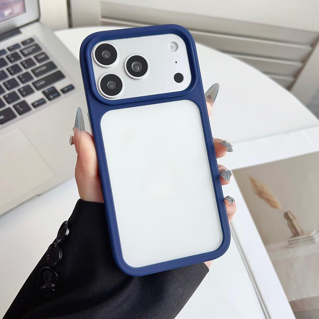 Luxury Acrylic Transparent Backboard Phone Case For iPhone 17 16 15 14 13 12 11 Pro Max Clear PC TPU Hybird Shockproof Cover