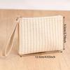 Women Girls Straw Clutch Purses Lightweight Summer Beach Mobile Phone Wallet Coin Change Pouch