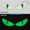 Motorcycle Cat Eyes Glow Stickers 2pcs Green Night Luminous Bike Decal 7cm