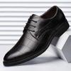 2025 Spring Men's Formal Leather Shoes - Groomsmen Large Size, Versatile Casual, Wedding & Business Attire.
