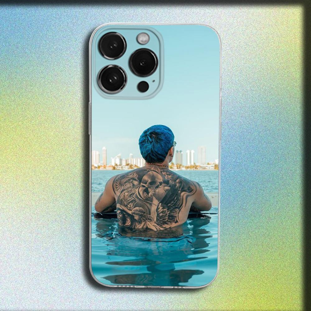 Singer Rapper B-Blessd Phone Case For iPhone 16,15,14,13,12,11 Plus,Pro,Max,XR,XS,Plus,SE,Mini Transparent Soft Cover