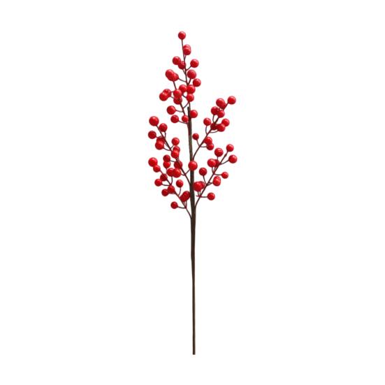 Simulation Red Fruit Non-fading DIY Lightweight Ornamental Fake Foam Red Fruit Plant Branch for Garden