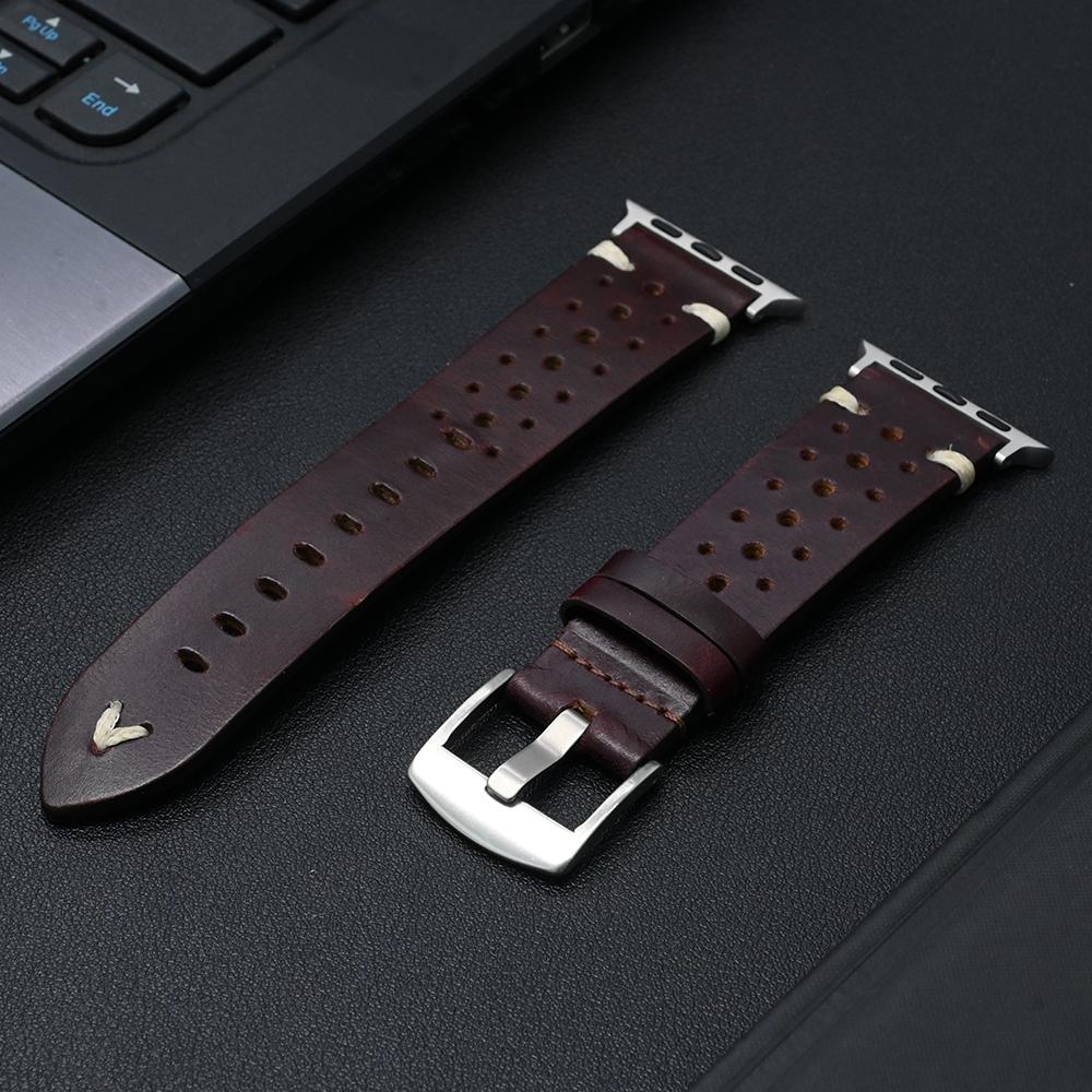 Business Lederarmband für Apple Watch Ultra 2 49mm 10 46mm 42mm Herren Luxus Armbänder für IWatch 9 8 7 6 5 4 SE 41mm 40 38 44mm 45mm