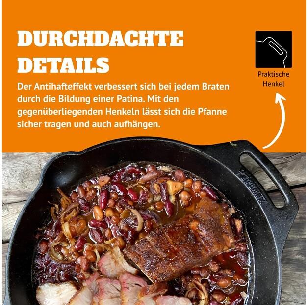 Гриль-сковорода Petromax fp25h-t с ручками 25 см