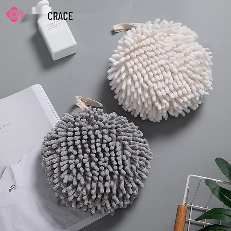Grace Chenille Absorbent Hand Towel Ball 2-Pack