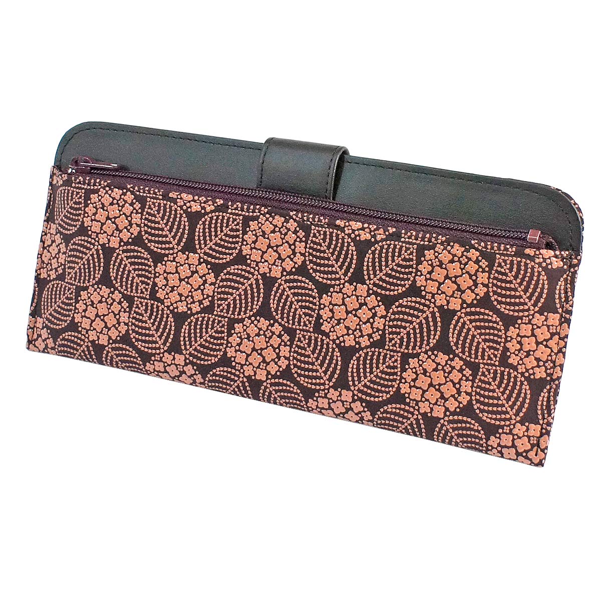 

Inden Long Wallet Bundle L Thin Deerskin Purple x Pink Lacquer Hydrangea Pattern [Indenya] 2107-56-174