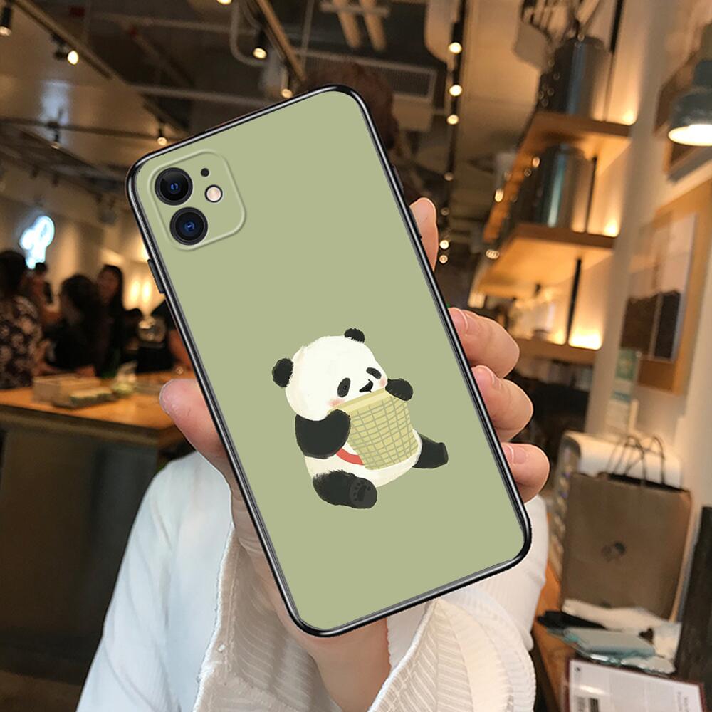 Super Cute Panda Phone Cases For Iphone 13 Pro Max Case 12 11 Pro Max 8 PLUS 7PLUS 6S XR X XS 6 Mini Se Mobile Cell