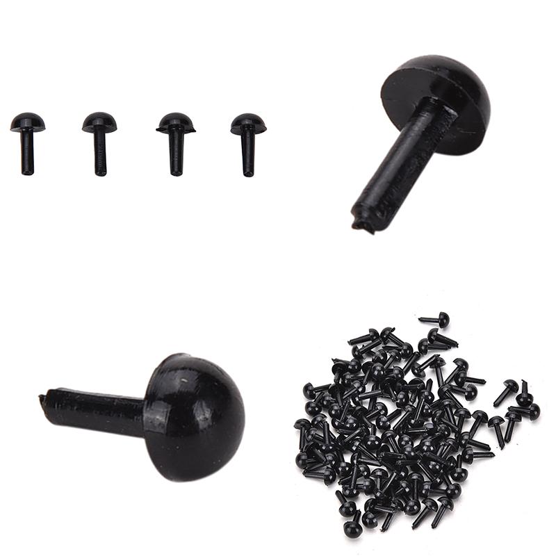 100 Pcs/Set Plastic Black Eyes For Bear Doll Animal Puppet Diy Black Eyes 4 Size