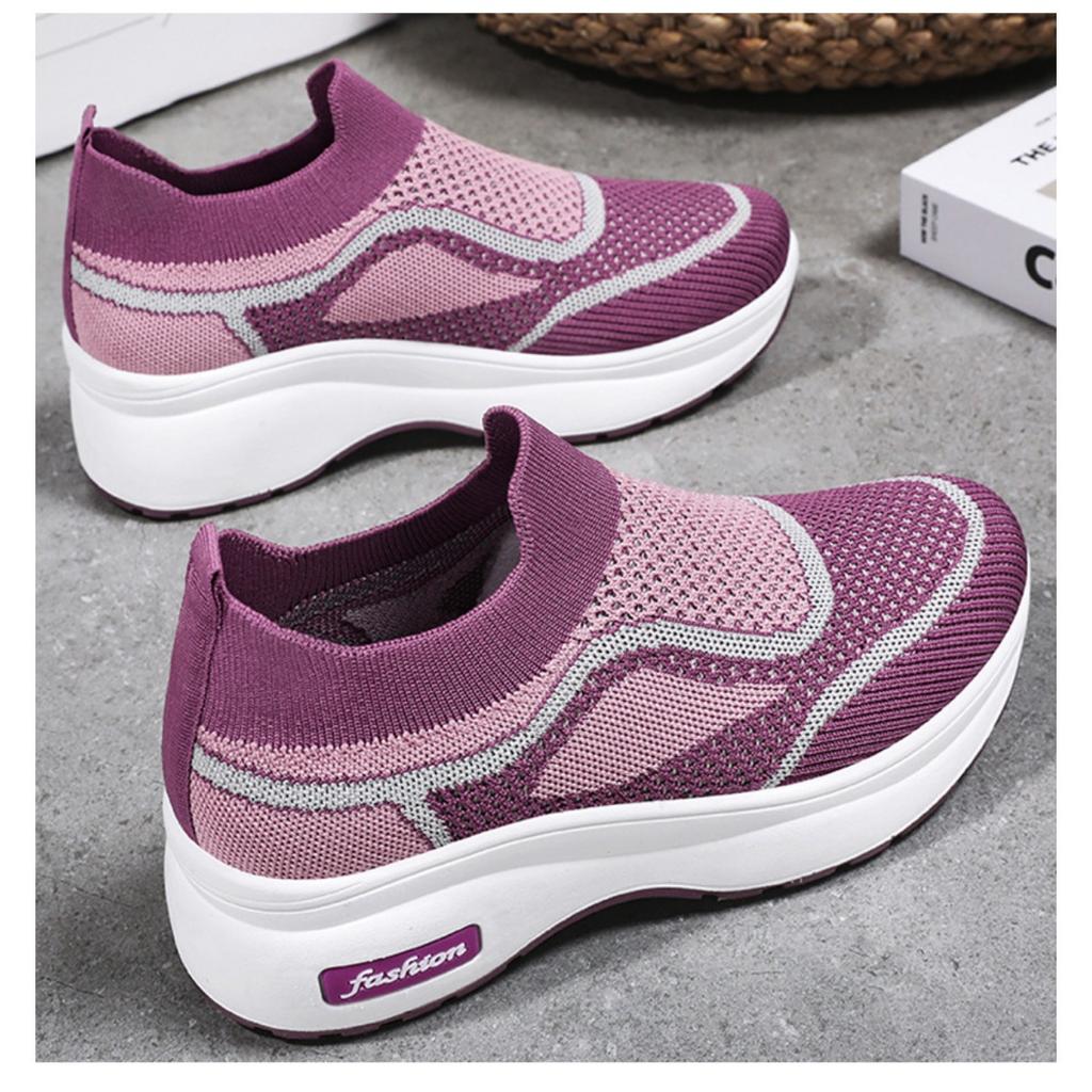 Thick Soled Women's Shoes, Classic Sponge Sole Casual Shoes, Versatile Height Increasing Shoes
