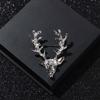 Zinc Zinc Alloy Christmas Badge Lapel Pin Deer Metal Brooch Kawaii Elk Head Brooch  Gift