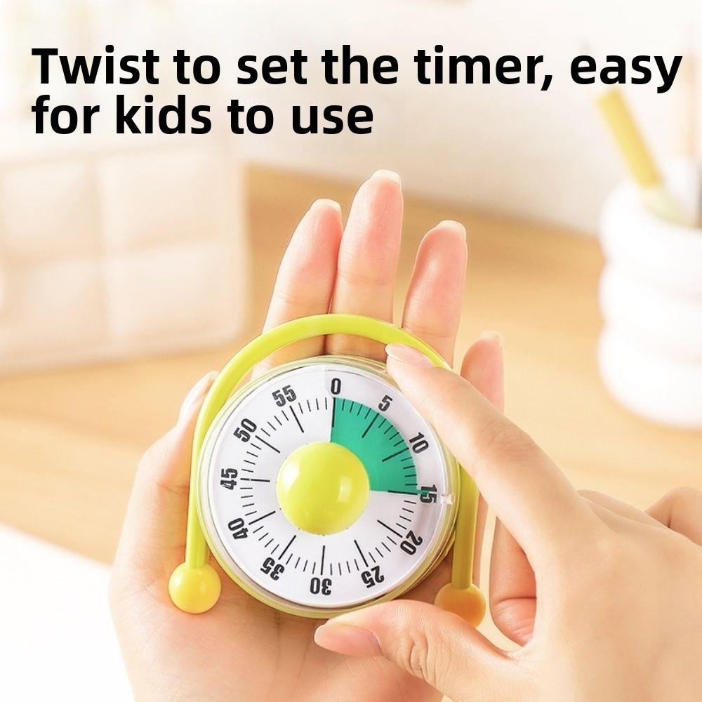 Battery Free Mechanical Timer Magnetic Children Study Timer Kitchen Visual Timer Meetings