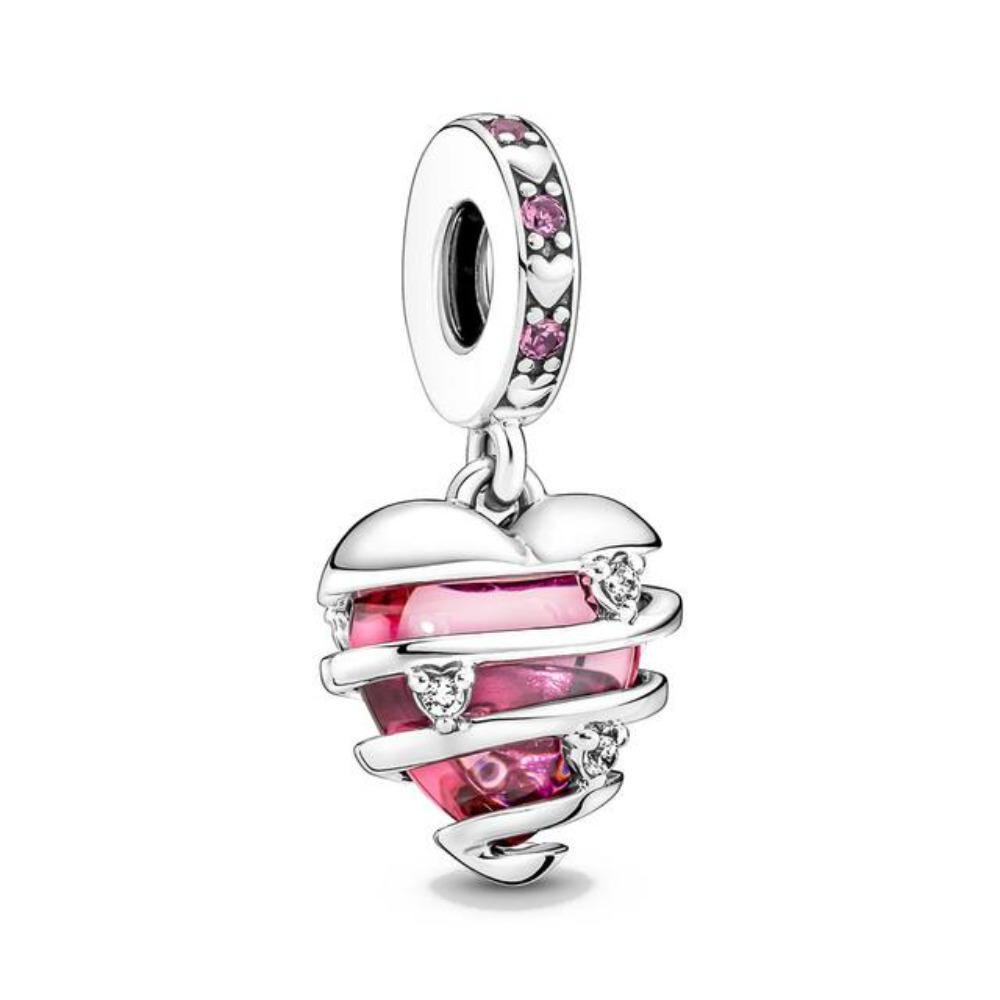 New 925 Silver Charm Fit Original Bracelet Accessories Women Jewelry Love Series Lock And Key