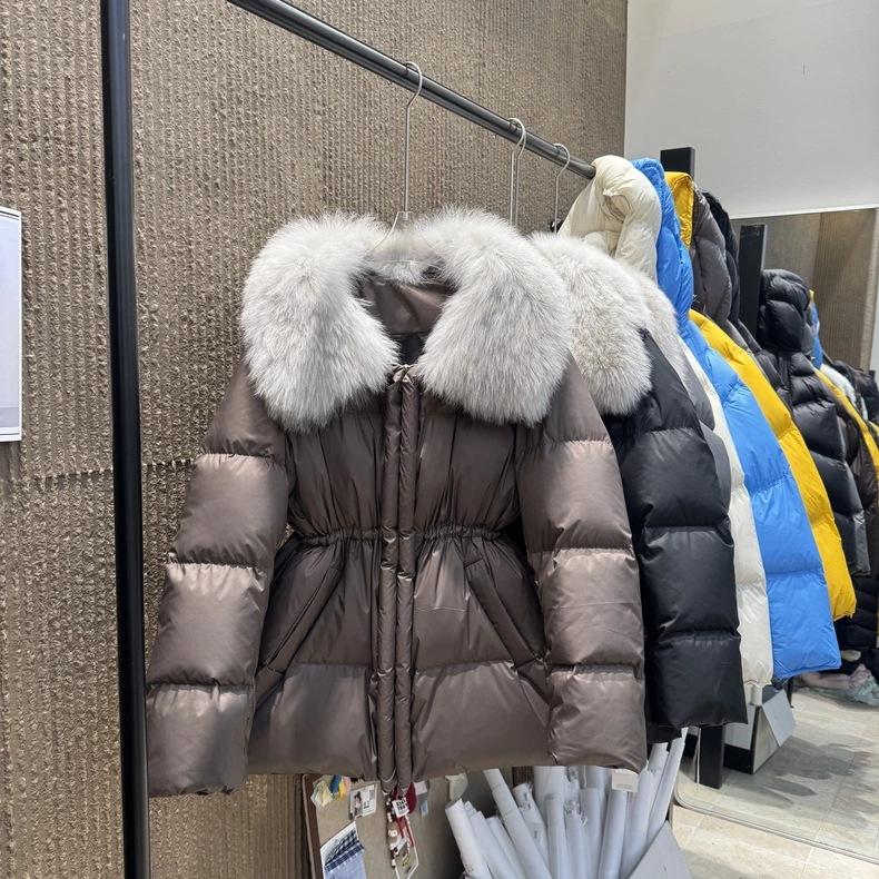 Yuyan big fur collar waist down jacket women's winter new thermal jacket popular duck down