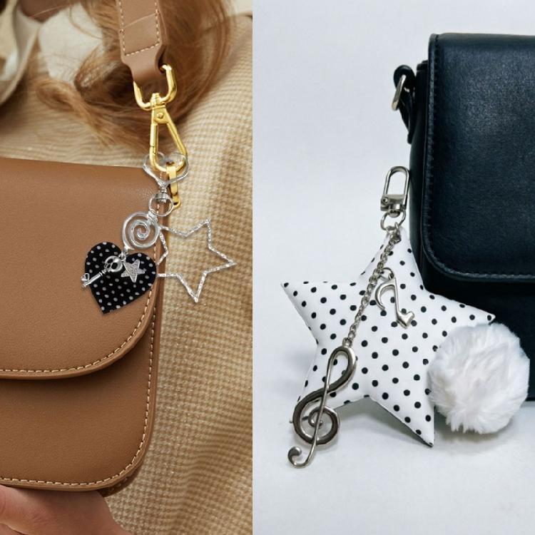Trendy Dot Star Music Note Keychain For Bag Accessories