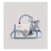 Fashionable and Versatile Small Square Bag with Unique Design, Featuring An Elegant Bow Strap Crossbody Bag.