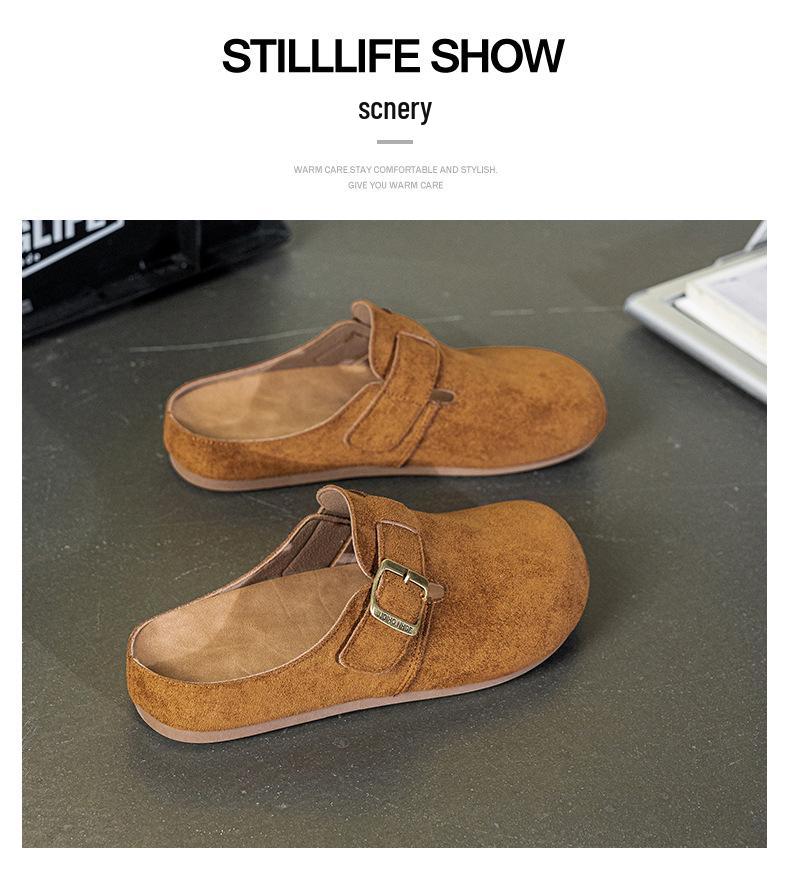 Women's Retro Thick-Soled Closed-Toe Mules - Spring/Summer 2026: Soft, Comfortable, Fashionable, Birkenstock-Inspired