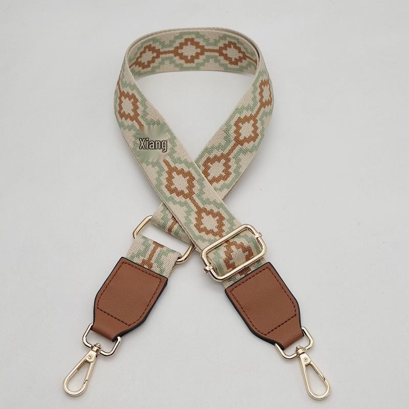 Adjustable Crossbody Strap: Colorful Leaf Design with Load-Reducing Pendant