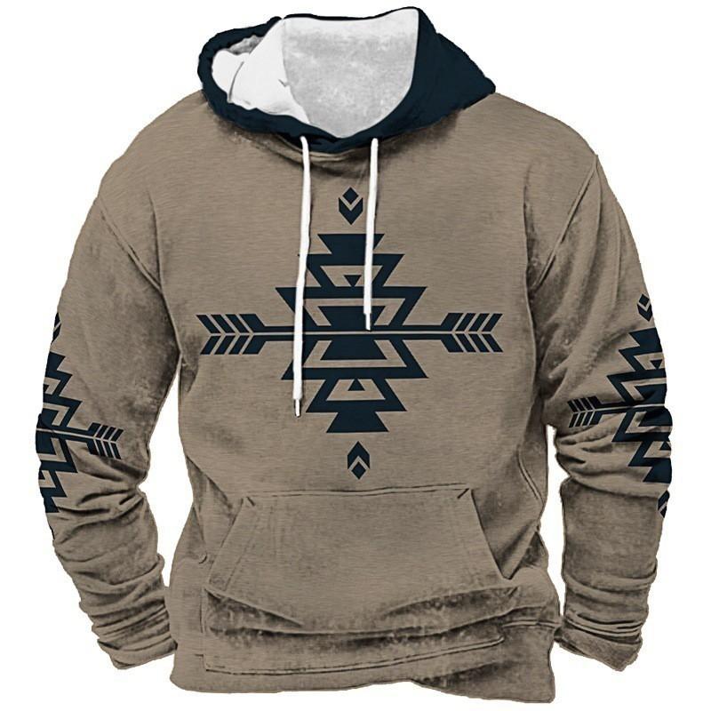 Mens Casual Fleece Hoodie 3D Print Sports Sweatshirt Loose Fit Youth