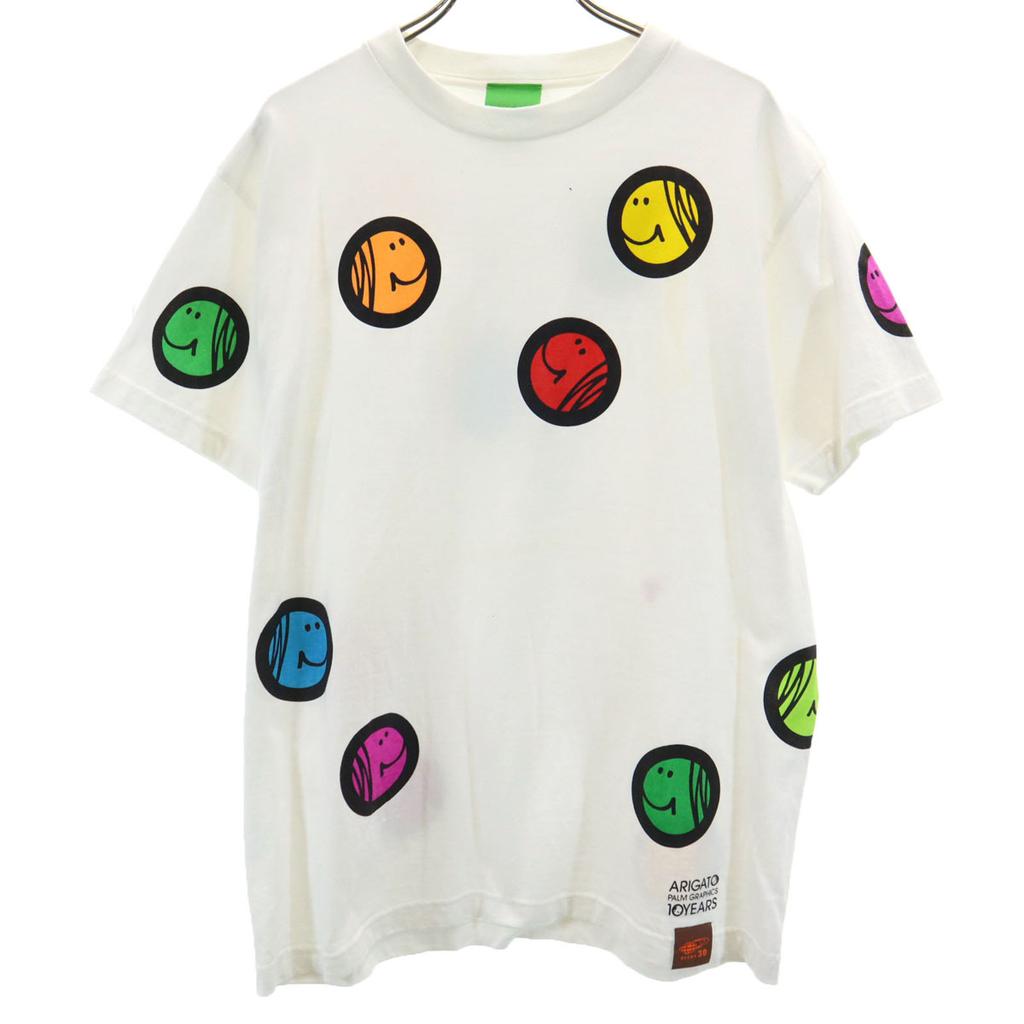 BEAMS T Palm Graphics Palm Graphics Collaboration Smile Print Short Sleeve T-shirt Men's Used
