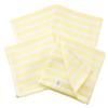 Mukotowel Gauze Border Hand Senshu Made In Set of Light Yellow Double-Ply Towels, Towels, Thin, Japan, Quick-Drying, 4,