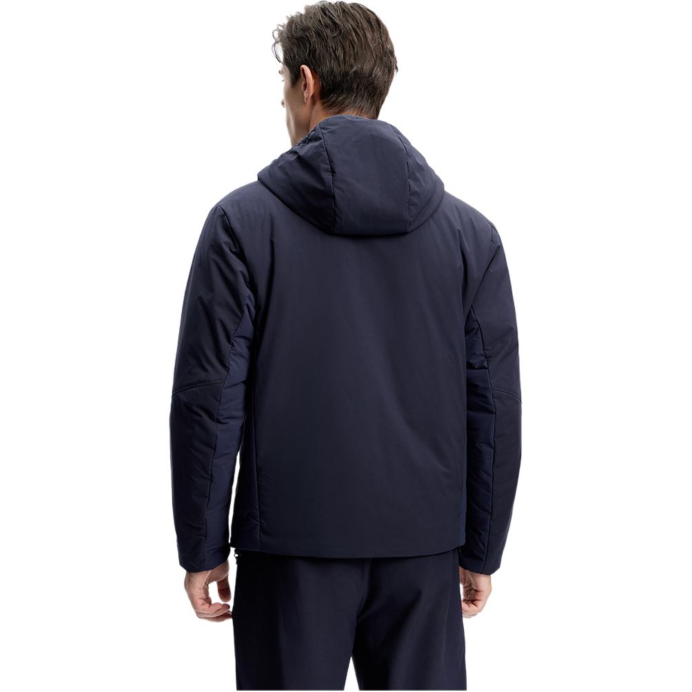 FILA Letter Print Hooded Fitness Cotton Jacket Men Jacket Royal-Blue A11M411904F-NV