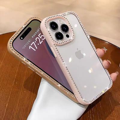 Luxury Diamand Front And Back All Inclusive Case For iPhone 16 15 13 12 11 Pro Max 14 Plus Girl Shinny Clear Cover Gift