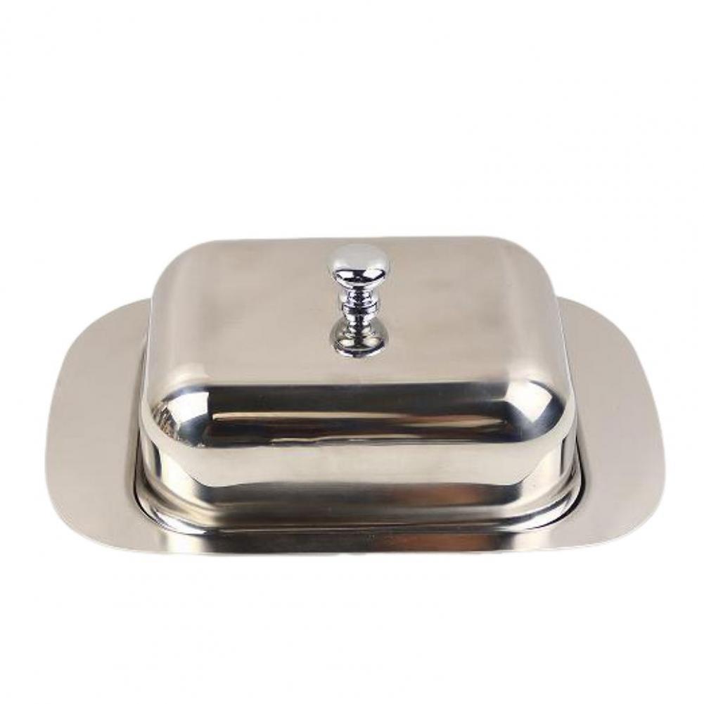 Stainless Steel Butter Box with Lid Airtight Butter Dish for Countertop Fridge Butter Keeper Tray for Cream Cheese