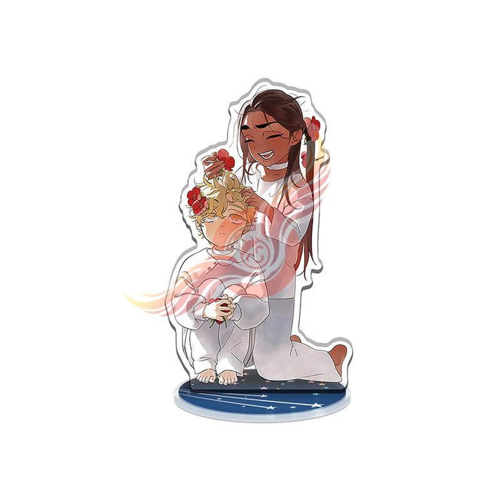 Acrylic Stand Figure Anime Character Display 20CM Height Double-Sided Print Clear Base Decorative Model Stand for Desk Shelf Display