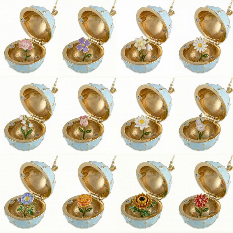 Creative Flower Necklace Round Box Can Open Flower Necklace Jewelry Accessories Women's Accessories Mother's Day Gifts Y2k