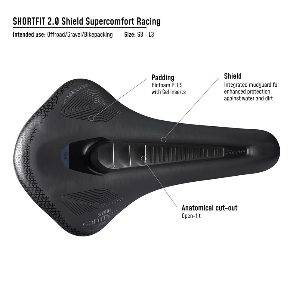 Selle Sanmarco Shortfit Shield Supercomf Wide 2.0