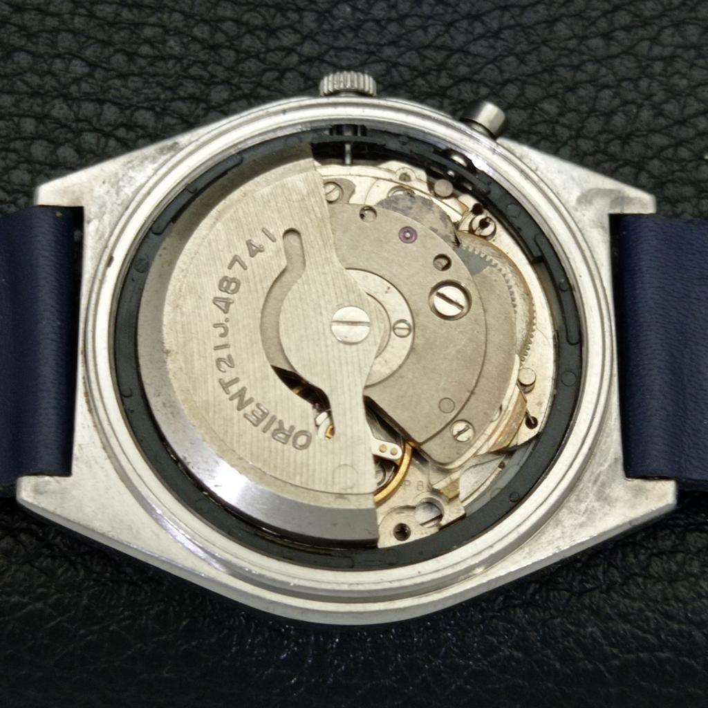 VINTAGE ORIENT AUTOMATIC 48741 JAPAN MENS BLUE COLOR DIAL WATCH a700637-5 R204-a700637