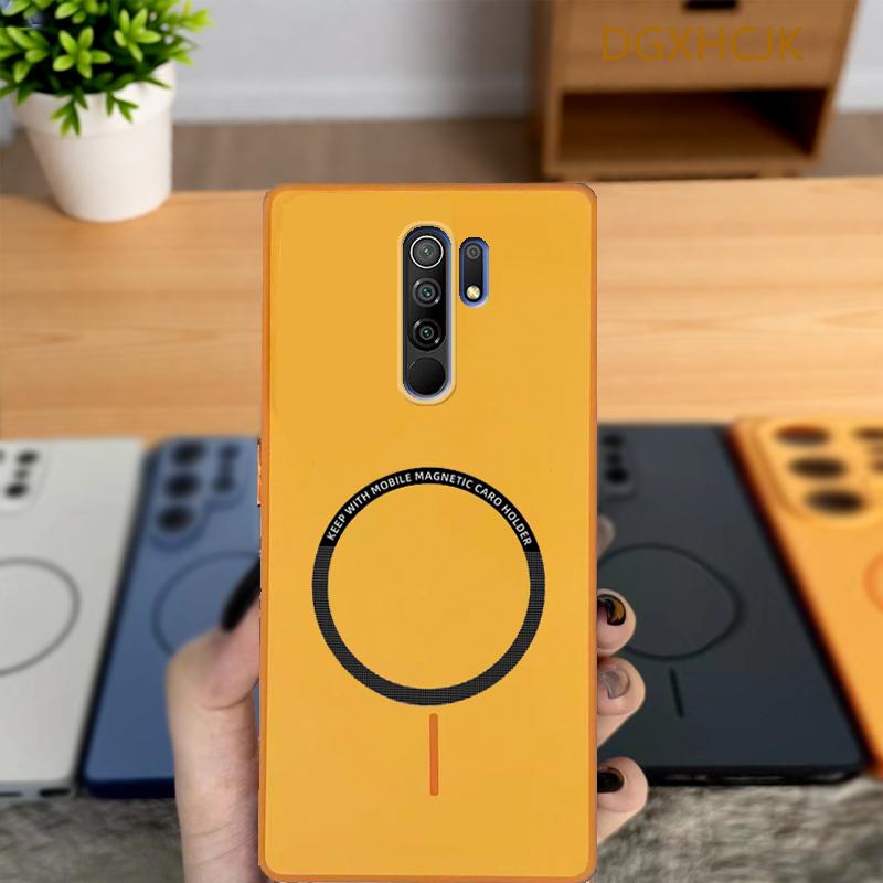 

For Xiaomi Redmi 9 Case Redmi 9 Phone Case Redmi 9 Prime Cover Redmi 9 Shookproof Color magnetic hard Silicone back cover Redmi 9 Prime