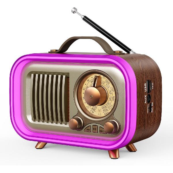 Retro Vintage radio ar Bluetooth, AM/FM/SW