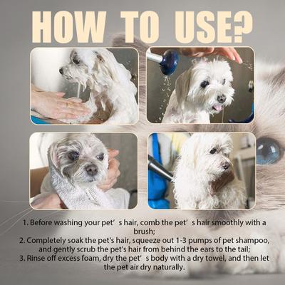 Tierwaschshampoo Hundehaare Weichmachen Schmutz Milben Entfernung Flohmittel Desodorierend Juckreizlindern Anti-Floh Feuchtigkeitsspendendes Hundeshampoo