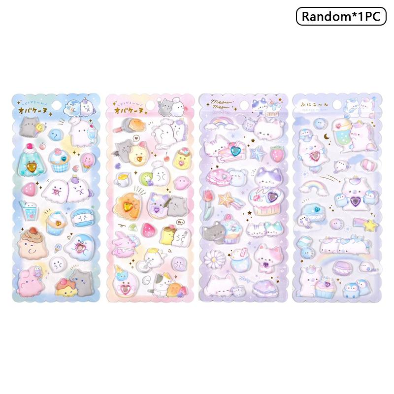 3D Cartoon Animal Stickers Kawaii 3D Decoration Stickers Stationery Sticker Scrapbook Sticker Decals DIY Phone Case Sticker