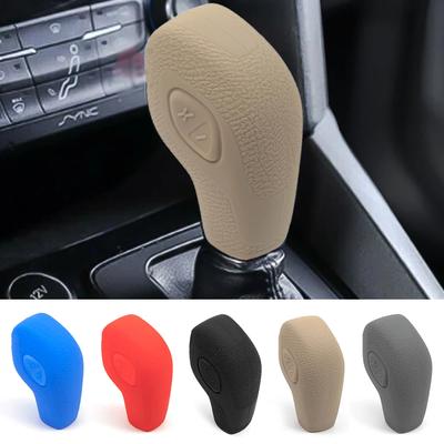 Silicone Car Case Gear Head Shift Collars Knob Grips Cover Shift Lever Decor For Ford Fiesta New Focus Escort Mondeo Ecosport