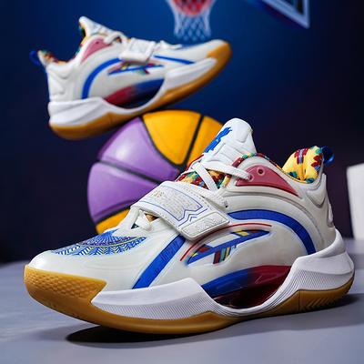 Popular Luminous Basketball Shoes Men's Actual Combat Shoes Non-slip Training Shoes Spot Youth Leather Wear-resistant Outdoor Sports Shoes