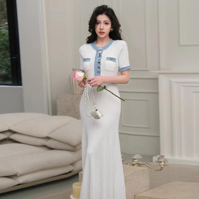 

Летнее платье миди в стиле европейских и американских знаменитостей 2025 года Small