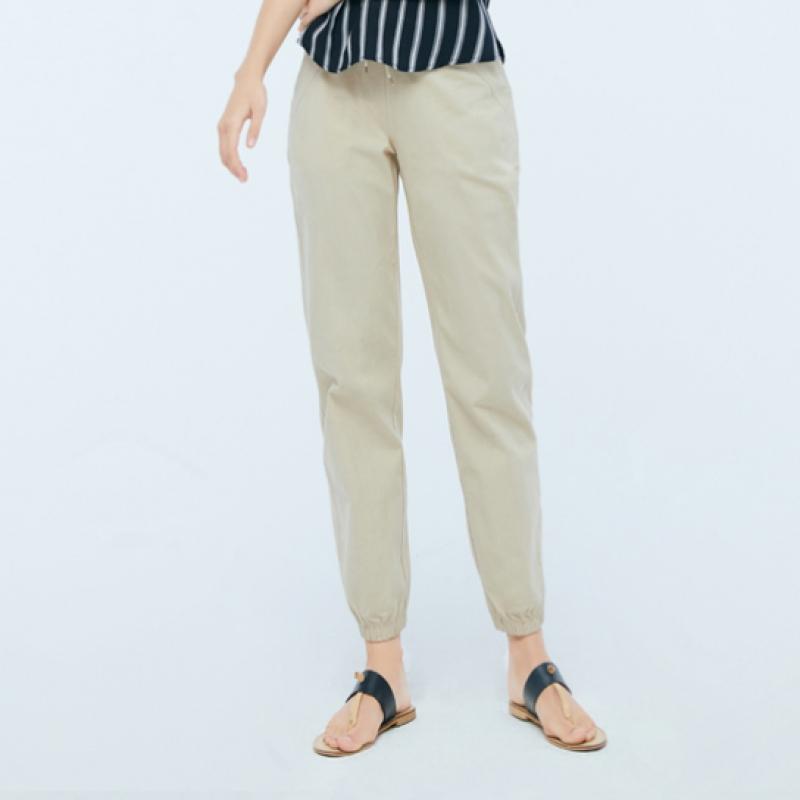 Baiyu Women S Linen Like Banding Jogger pantS 3 choiceS Ilaw