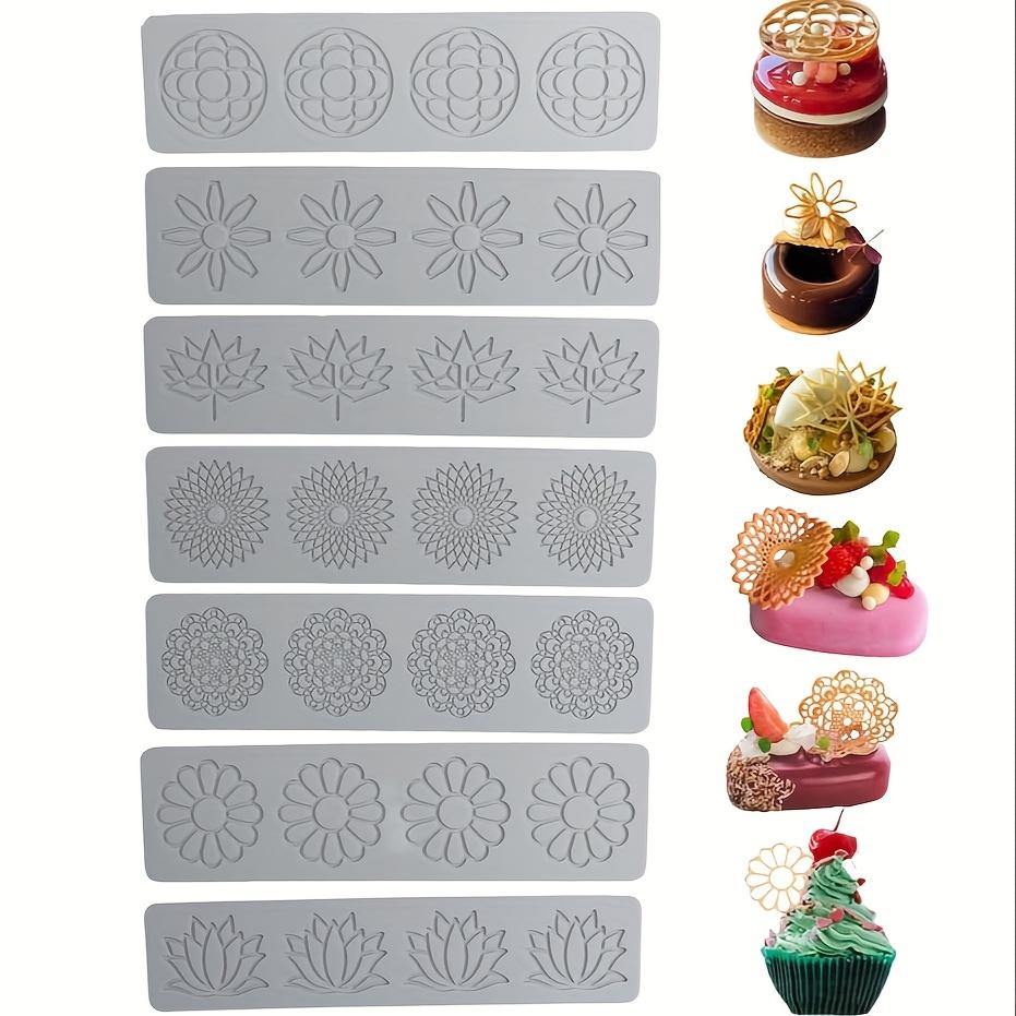 1pc Silicone Lace Mat Set for Cake Decorating, Sugarcraft, Chocolate & Fondant Molds - DIY Baking Tool
