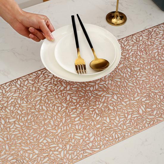 Běhoun na stůl Proti opaření PVC Dutý design Odolný vůči vysokým teplotám Podložka na jídlo Ochrana proti opaření Kryt na jídelní stůl