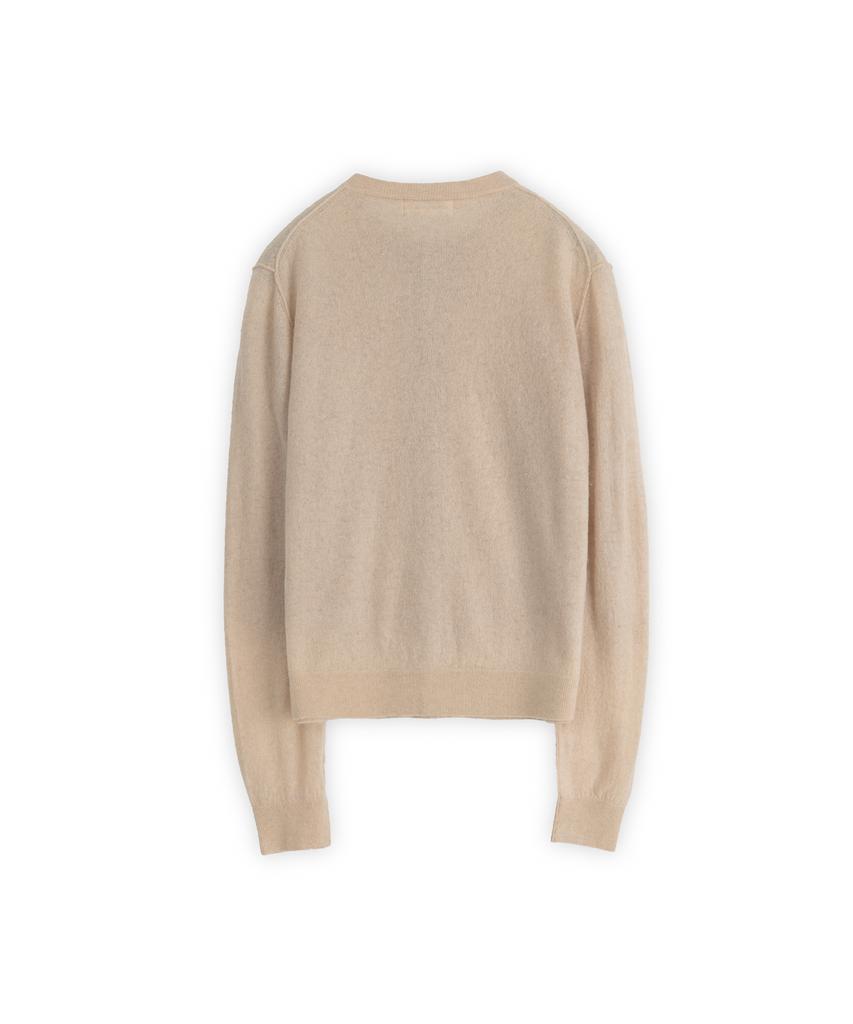 Brownyard Soft Round Cardigan, Beige
