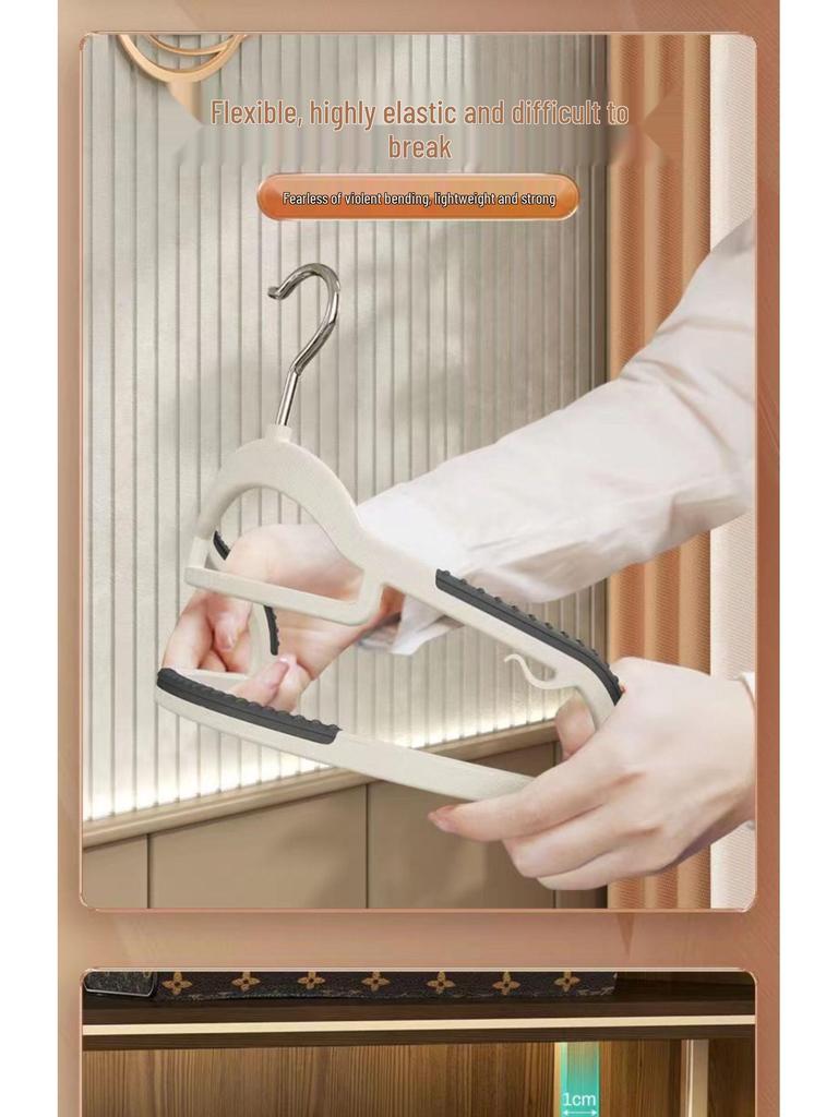 Seamless Non-Slip Clothes Hanger with Thickened Shoulders and No Bag Marks for Home Use