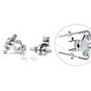 2Pcs Drum Expansion Clip Convenient Drum Clamp Connector Mounting Clamps Metal Drum Rack Clamp Hardware Enduring