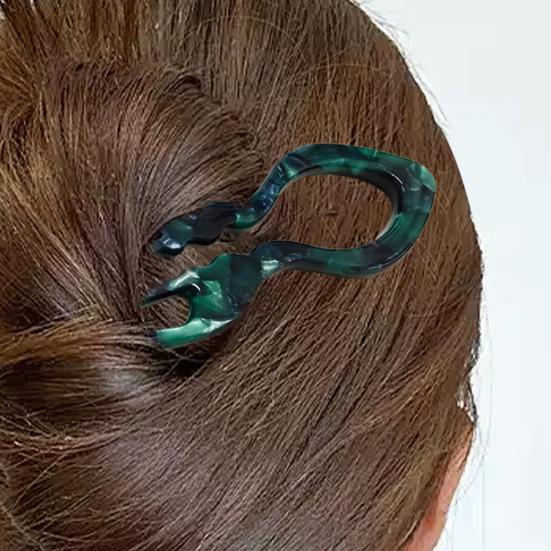 French Hair Pin Women Double-Notch Locking Mechanism Hair Clip Twists Secure Hair Stick Hair Styling Accessory