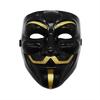 Guy Fawkes Mask Svart/Vit Revolutionär Stil Halloween Cosplay Ansiktsskydd Festtillbehör