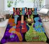 3D Music Bedding Set Single Double Bed Down Duvet Cover Pillowcase 2/3pc Guitar Cover Children's Adult Gift Home Textile