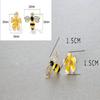 Women Creative Gifts Cute Bee Flower Earrings Korean Edition Girl's Versatile Style Asymmetric Creative Exquisite Earrings Gift