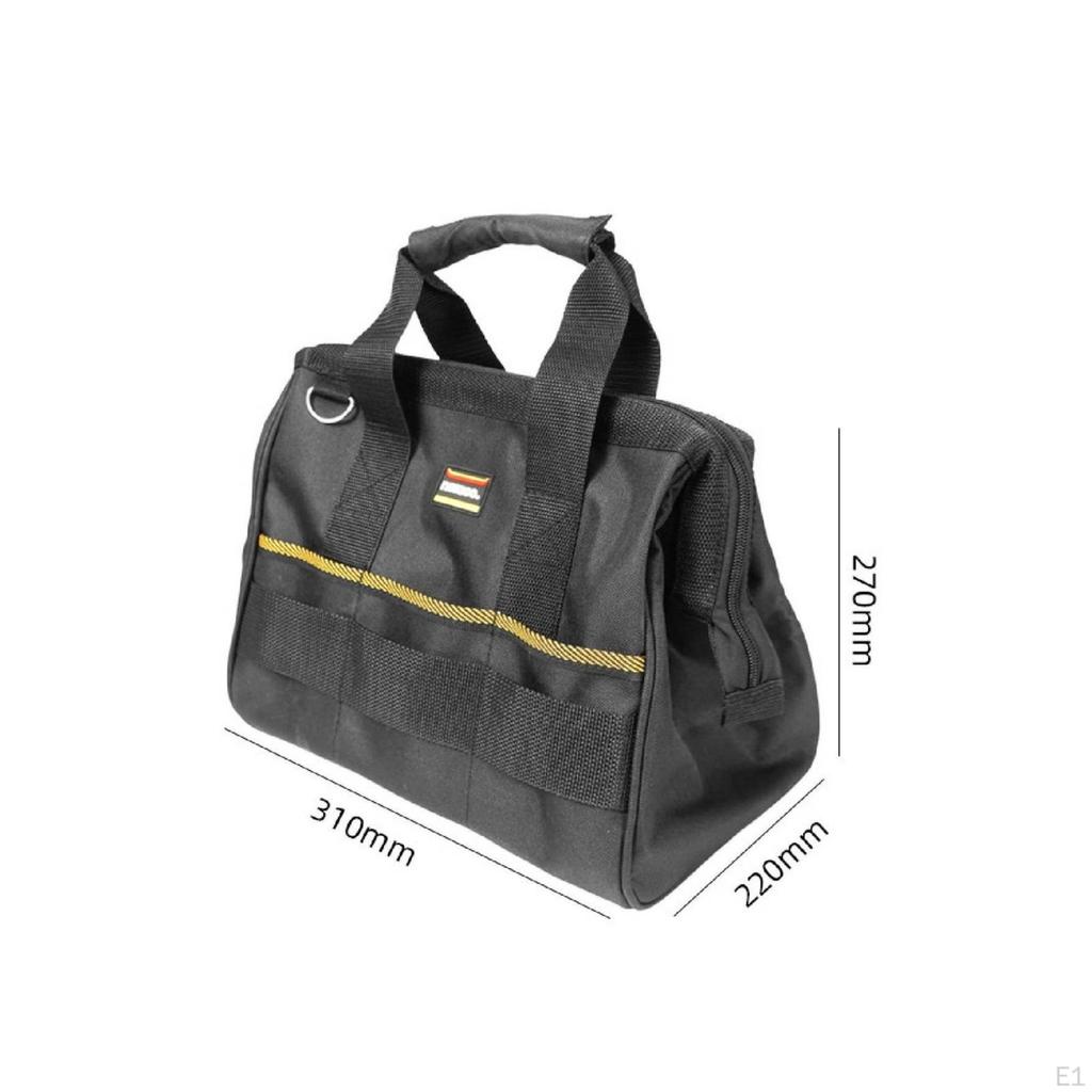 Electrician Tool Bag Zippered with Shoulder Strap MultiplePocket for Electricians,