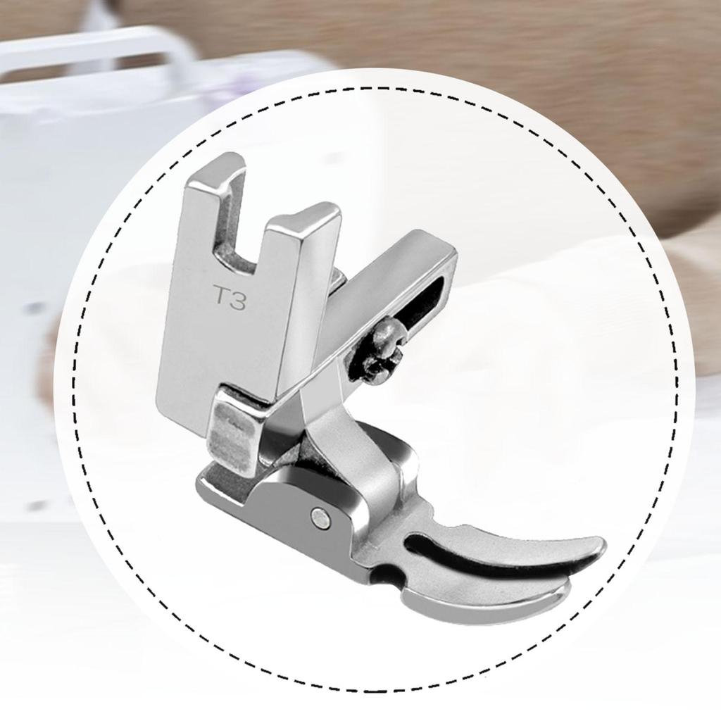 Multi Functional Sewing Machine Foot Steel Pressing Accessory Zipper Guide for Domestic and Industrial Applications